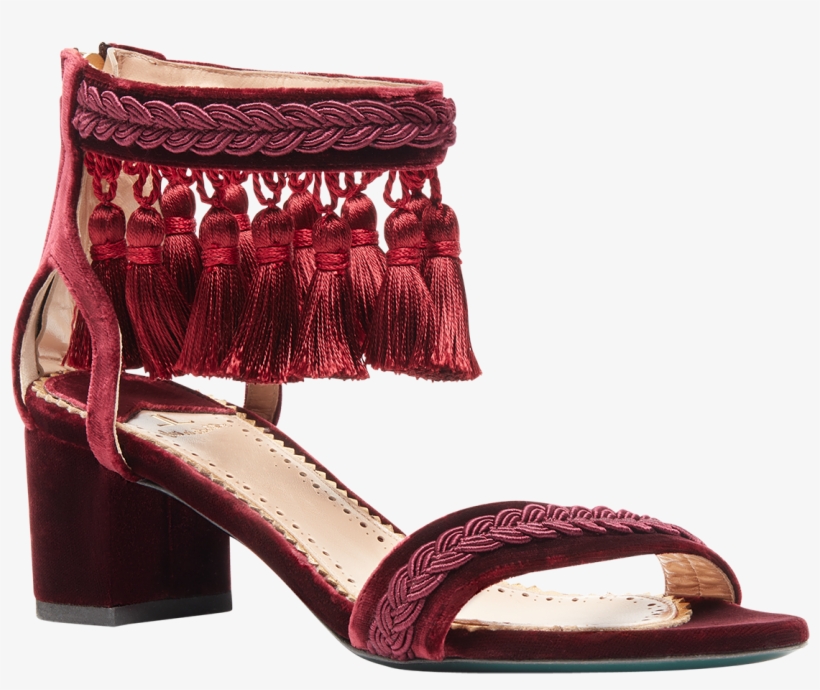 Velvet Sandals With Tassels 50mm - Sandal, transparent png