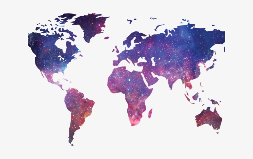 Galaxy Png Transparent Images - World Map, transparent png