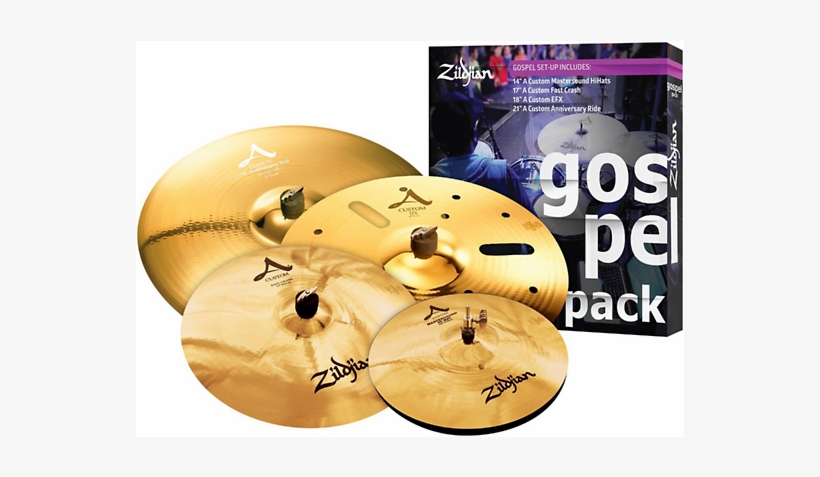 Custom Series Cymbal Set Gospel Pack - Zildjian A Custom Gospel Pack, transparent png