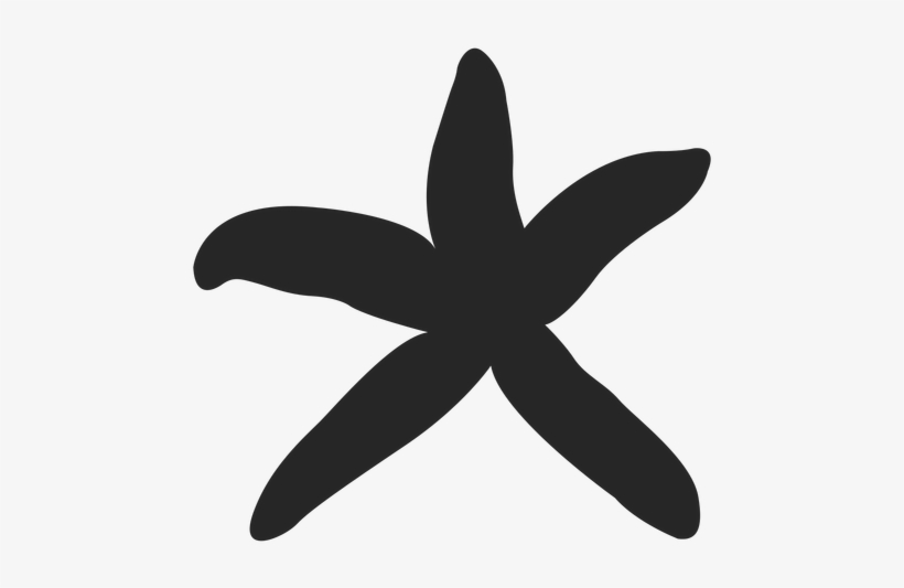 Starfish Silhouette Transparent Cliparts - Estrella De Mar Silueta Png, transparent png