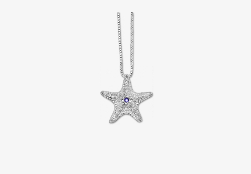 Starfish Small Jeweled Pendant - Locket, transparent png