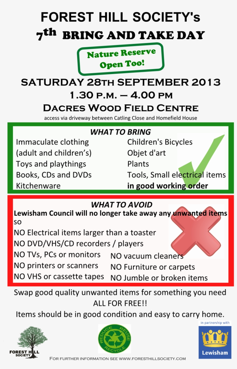 Simply Bring Any Good Quality Items For Somebody Else - Lewisham, transparent png