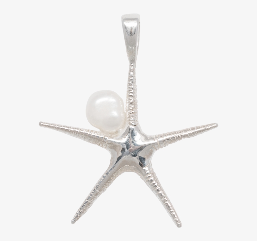 Starfish Pearl Necklace Charm - Body Jewelry, transparent png