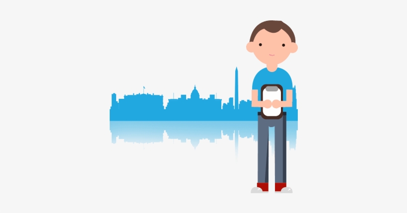 Most Popular Places To Visit In Washington Dc - Washington Dc Cityscape Skyline Sticker, transparent png