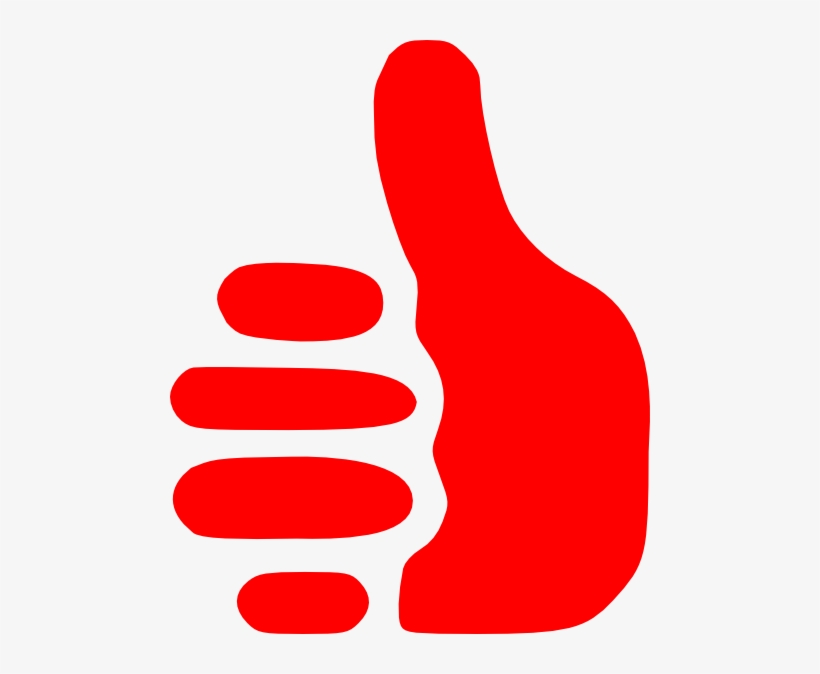 Red Thumbs Up Clip Art, transparent png