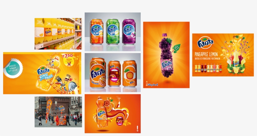 Fanta Maakt Veel Gebruik Van Illustratieve Lay-outs - Fanta, transparent png