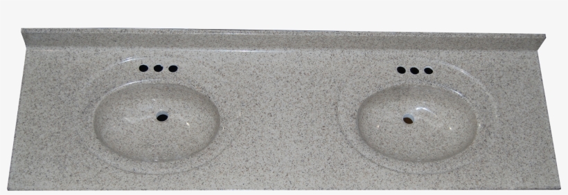 73" Double Bowl Cultured Marble Vanity Top - Bathroom Sink, transparent png