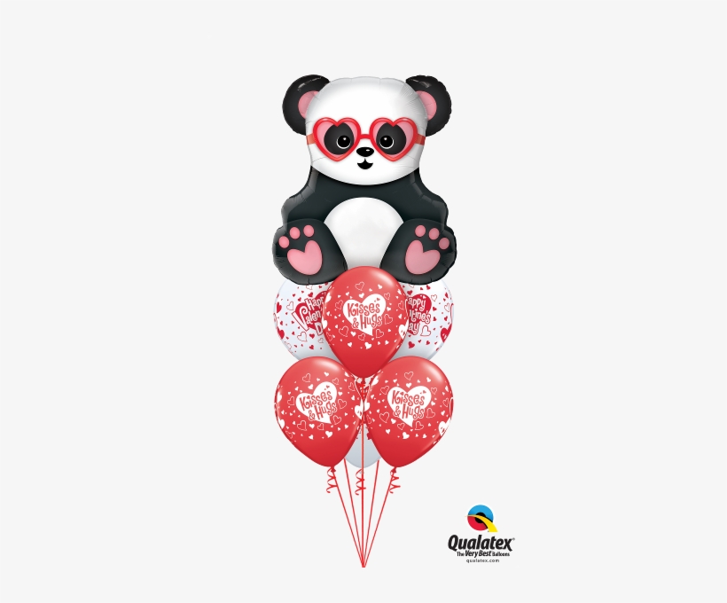 Panda Kisses & Hugs - Panda Balloon Pink, transparent png