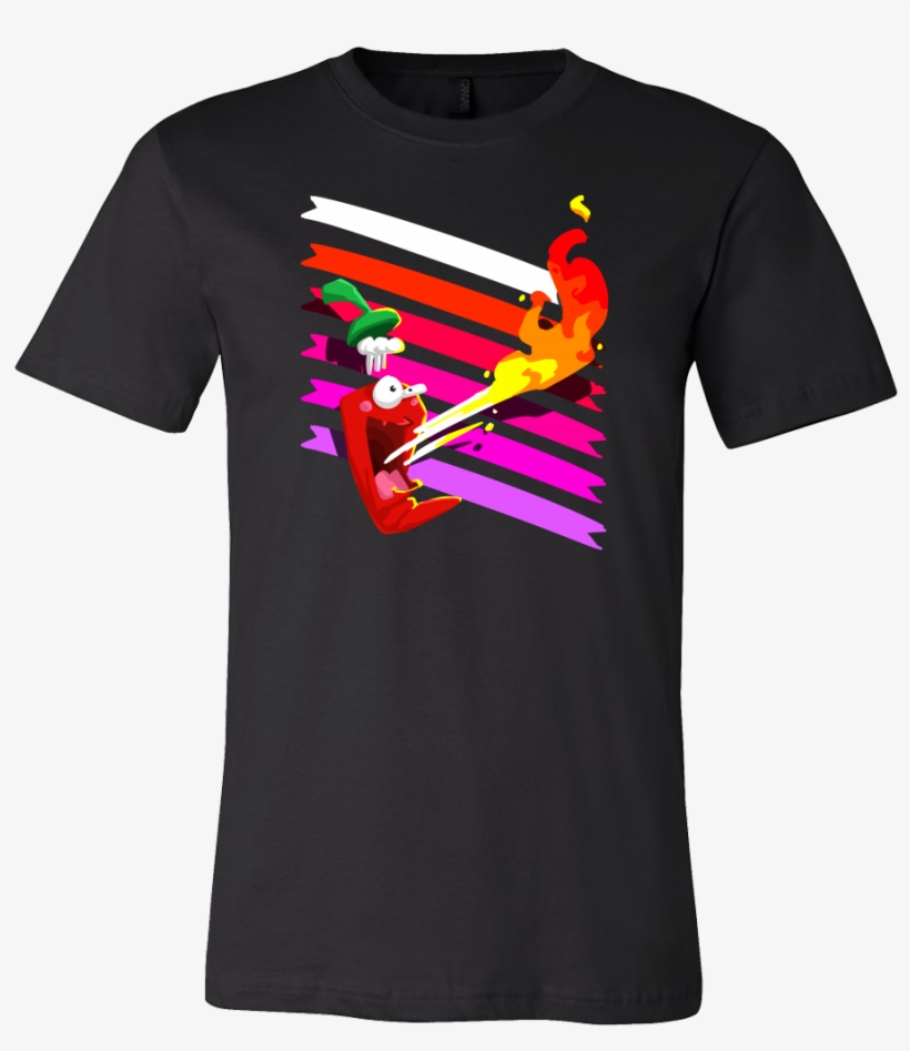Chili Pepper Breathing Fire, Funny Hot Food Sauce T-shirt - Cactus Shirt Designs, transparent png