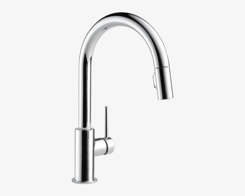 Download Image - Delta 9159-dst Trinsic Pull-down Kitchen Faucet - Chrome, transparent png