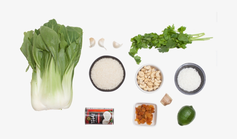 Coconut Jasmine Rice With Bok Choy, Cashews & Golden - Ingredient, transparent png