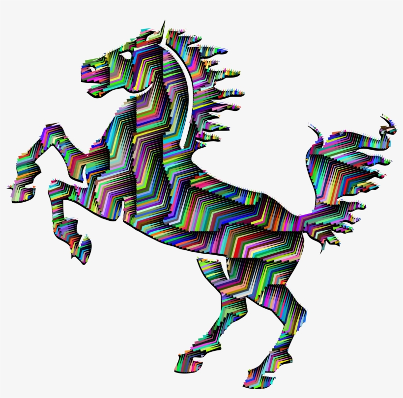 This Free Icons Png Design Of Prismatic Horse Silhouette, transparent png