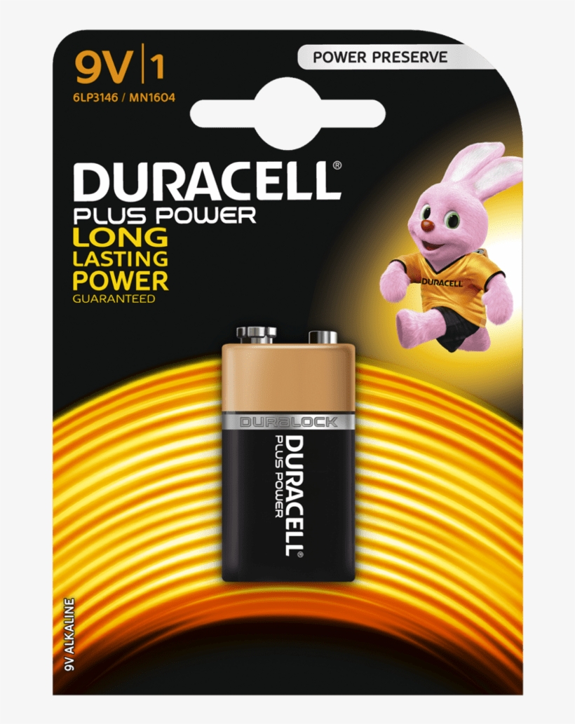 Plus Power 9v Batteries - Duracell 9v, transparent png