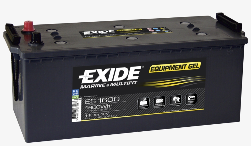 Duracell Battery Png - Exide Equipment Gel Es1350, transparent png