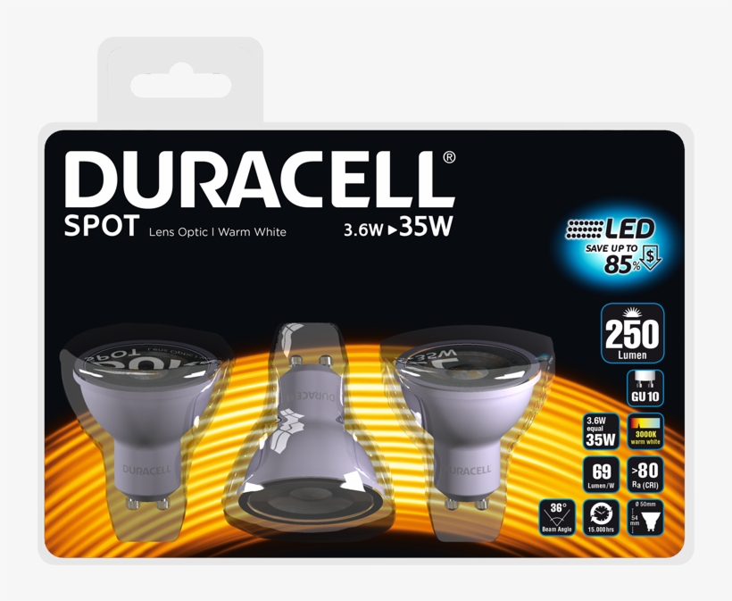 Duracell® Led S100n10b3 - Duracell Spots, transparent png