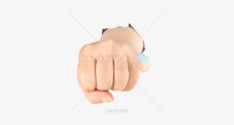 Stock Photo Of Fist Punching Through Hole On Transparent - Fist, transparent png