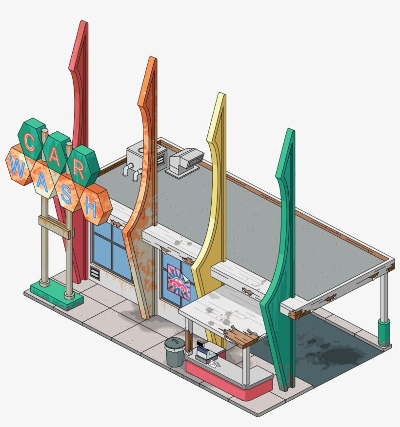 Fg Building Dilapidatedretrocarwash - Pumpkin, transparent png