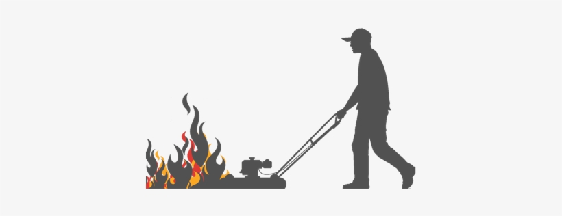 They Called Him Lawn Man - Silhouette Of A Lawnmower, transparent png