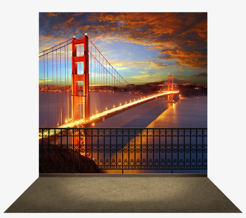 Golden Gate At Dusk - Golden Gate Bridge, transparent png