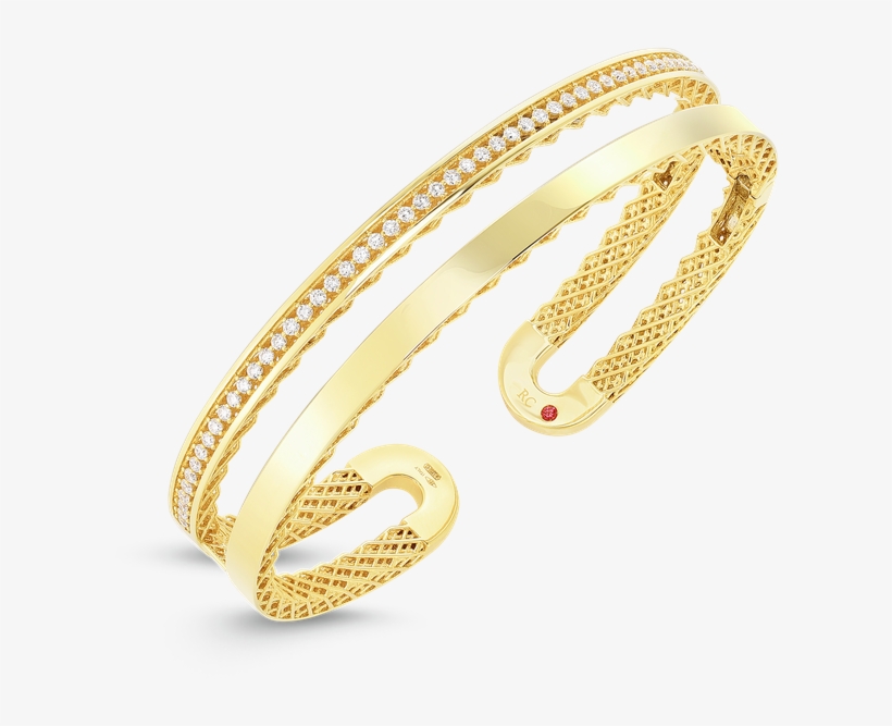 Roberto Coin Double Symphony Golden Gate Bangle With - Jewelry Making, transparent png