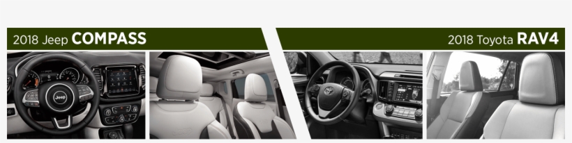 2018 Jeep Compass Vs 2018 Toyota Rav4 Interior Design - Toyota Rav4, transparent png