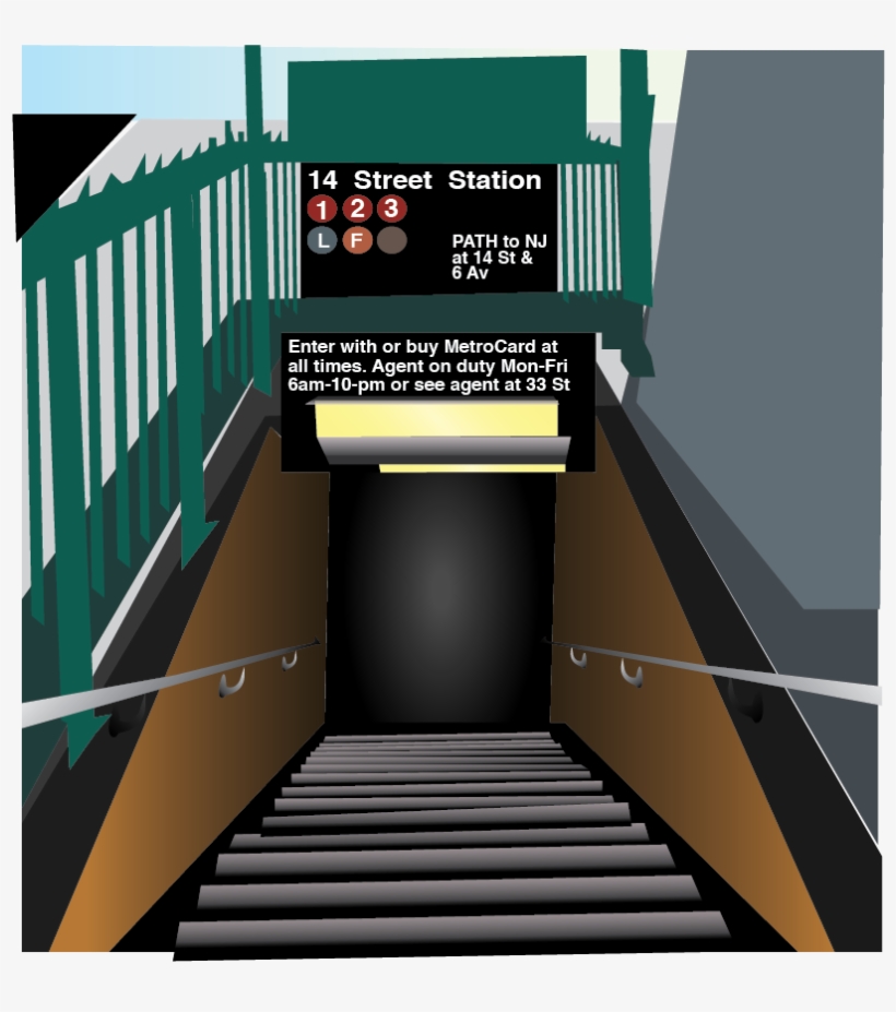 Entering The Subway - Enter With Or Buy Metrocard At All Times Agent On Duty, transparent png