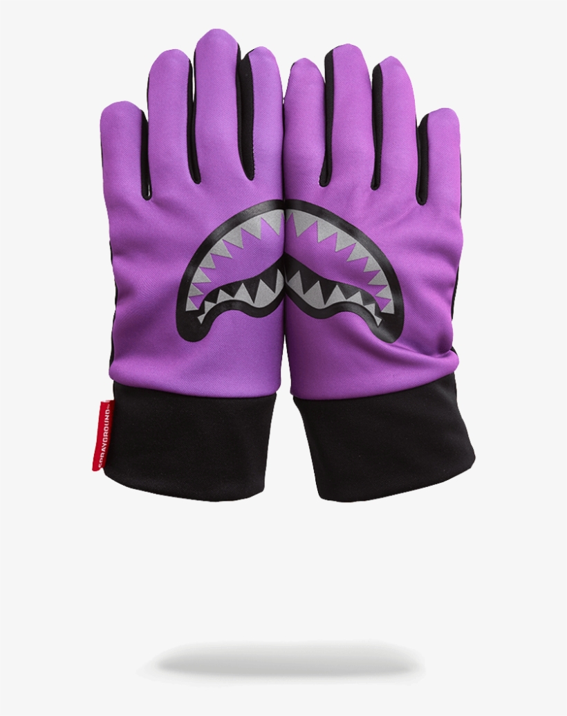Purple 3m Shark Mouth Gloves - Soccer Goalie Glove, transparent png