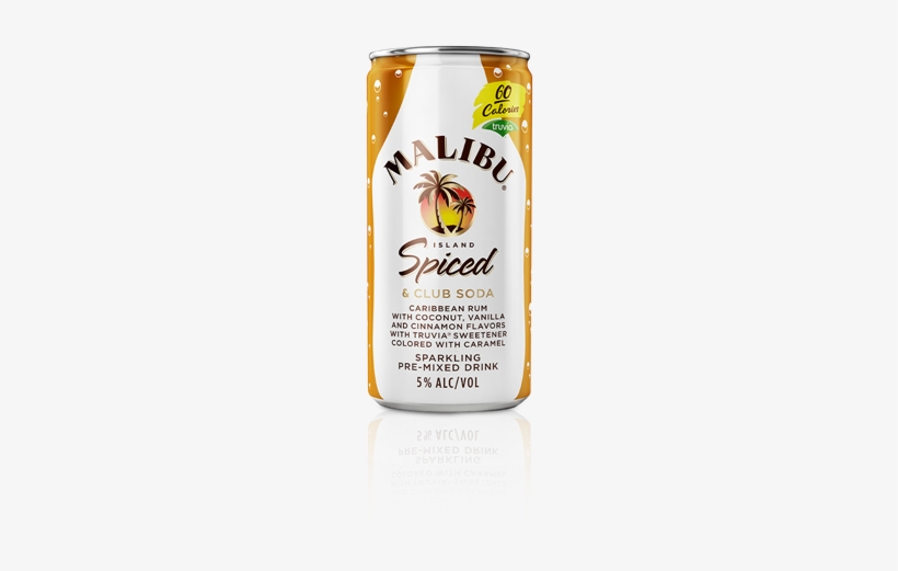 Malibu Island Spiced & Club Soda - Malibu Island Spiced Rum Liqueur, transparent png