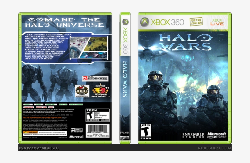 Halo Wars Box Art Cover - Halo Wars Box Art, transparent png