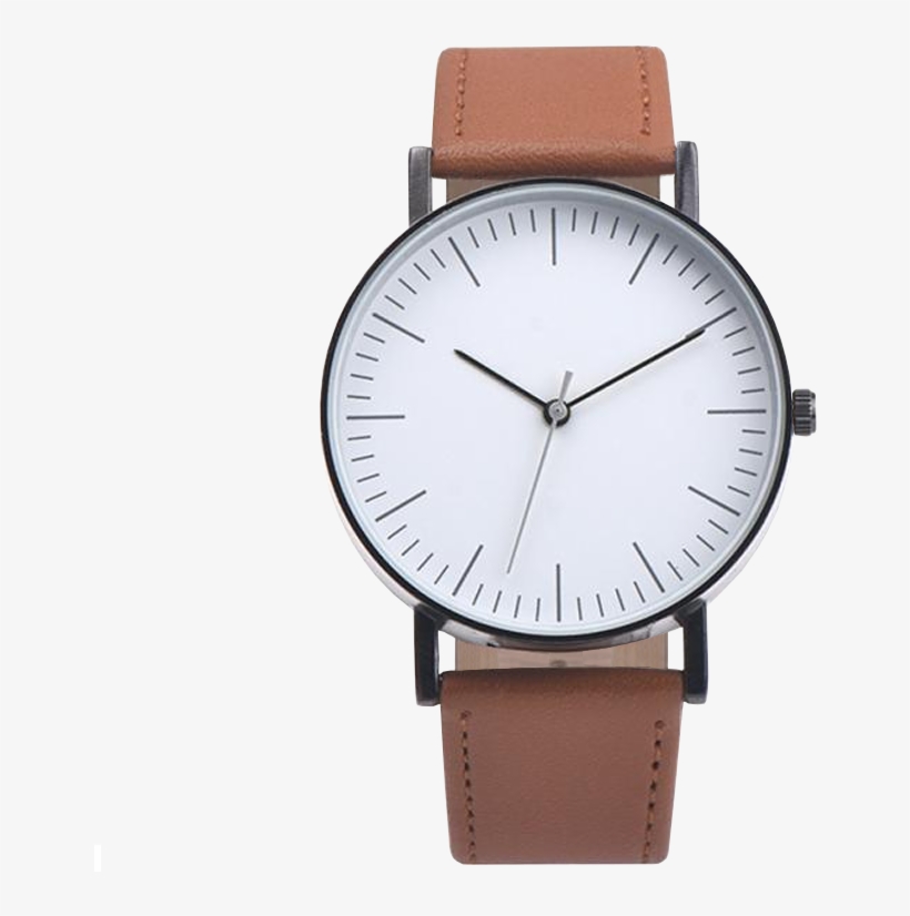 Nise Whitewall One Watch - Hongxander New Retro Design Leather Band Analog Alloy, transparent png