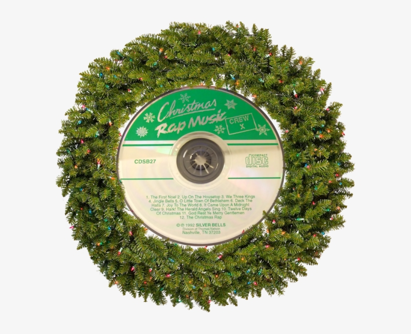 Crew X Christmas Rap Music - Wreath, transparent png