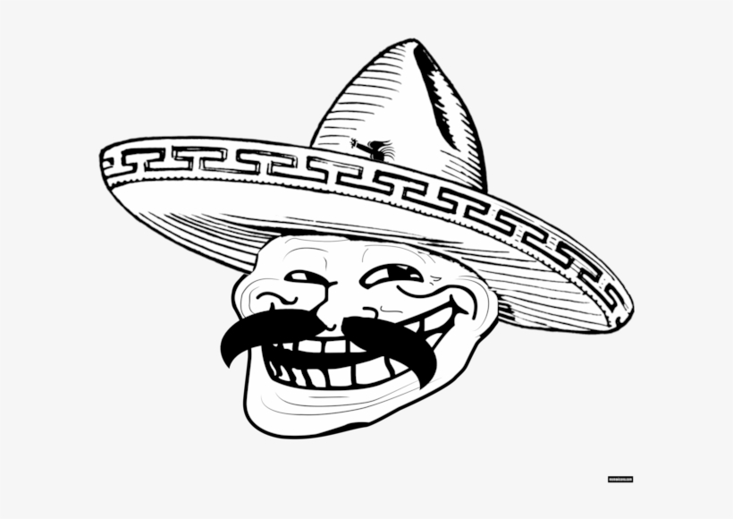 Δ~~δ Ξ •ｪ• Ξ Holu - Mexican Troll Face, transparent png