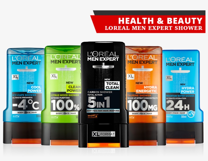 Loreal Men Expert Shower 300ml - L Oreal Men Expert Shower, transparent png
