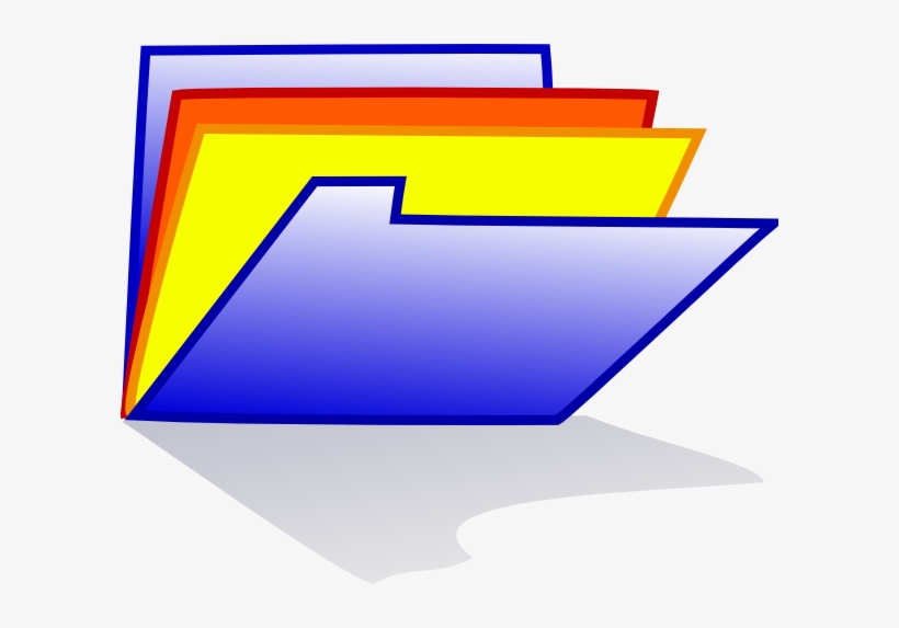 Free Vector Blue Folder Icon Clip Art - Que Es Un Archivo De Oficina, transparent png