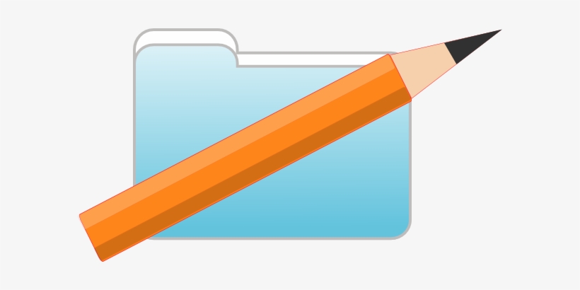 How To Set Use Art Folder Icon Clipart - Folder And Pencil Clipart, transparent png