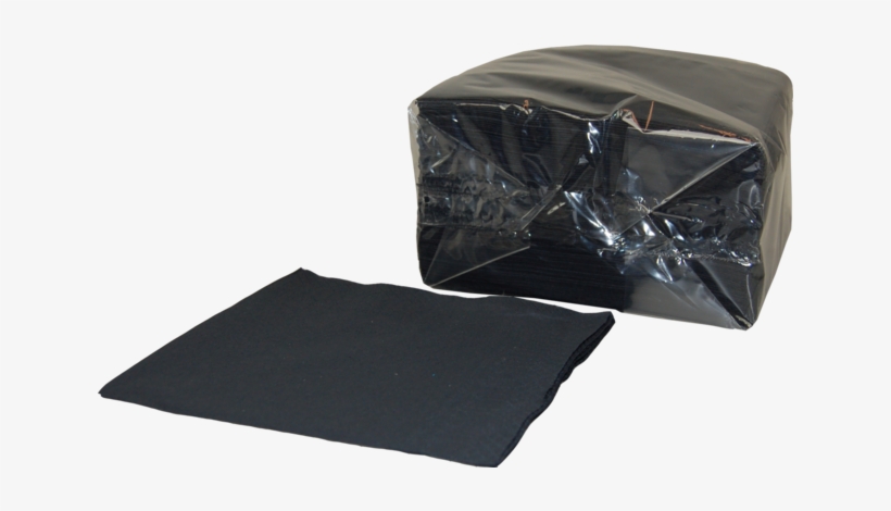 Napkin, Paper, 2-ply, 33x33cm, Black - Servet, Papier, 2-laags, 33x33cm, Zwart, transparent png