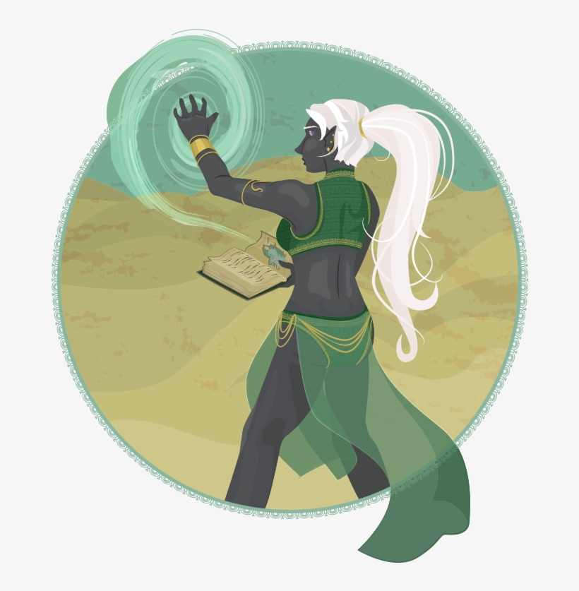Work In Progress Shots Of My Drow Enchantress Portrait - Illustration, transparent png