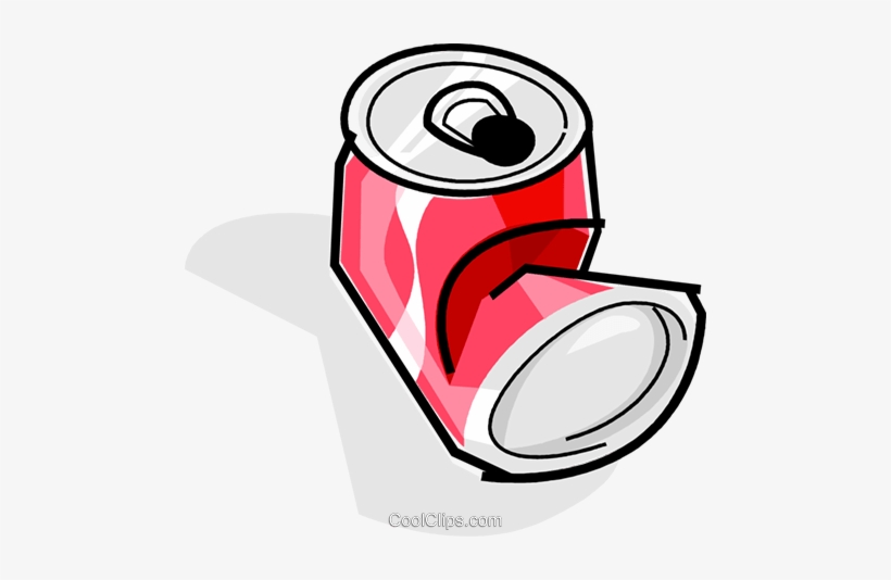 Pop Can Royalty Free Vector Clip Art Illustration - Crushed Can Clip Art, transparent png