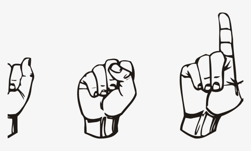 Sign Language 1a - American Sign Language Hands, transparent png