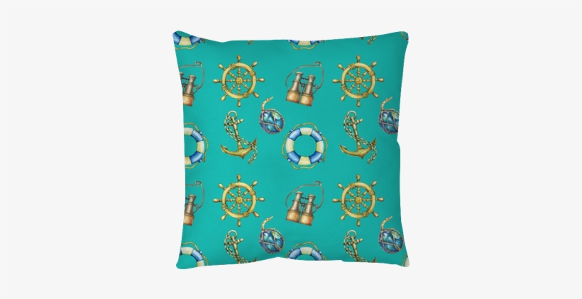 Vintage Seamless Pattern With Nautical Elements, Isolated - Painting, transparent png