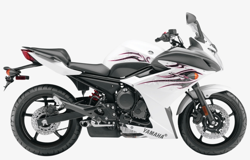 White Yamaha Fz6r Sport Motorcycle Bike Png Image - 2009 Yamaha Fzr 6, transparent png