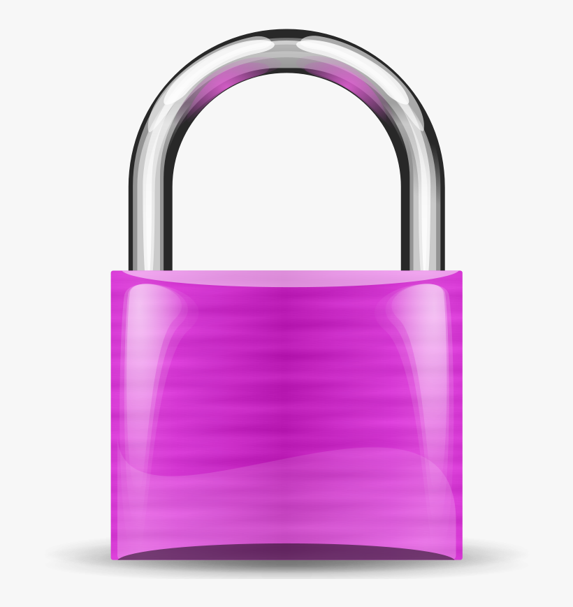Lock Clipart Purple - Padlock Red, transparent png