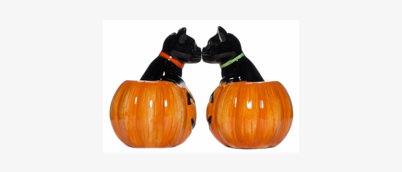Black Cat Pumpkins Salt & Pepper Shakers - Salt And Pepper Shakers, transparent png