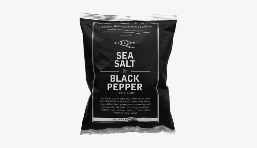 Lillie's Q Sea Salt & Black Pepper Kettle Chips 5 Oz - Lillies Q Sea Salt And Black Pepper Kettle Chips 6, transparent png