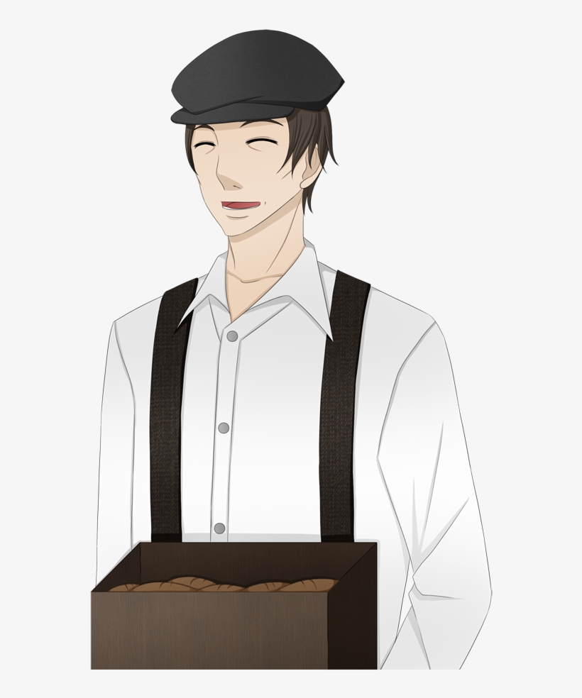 Street Vendor Cheerful - Cartoon, transparent png