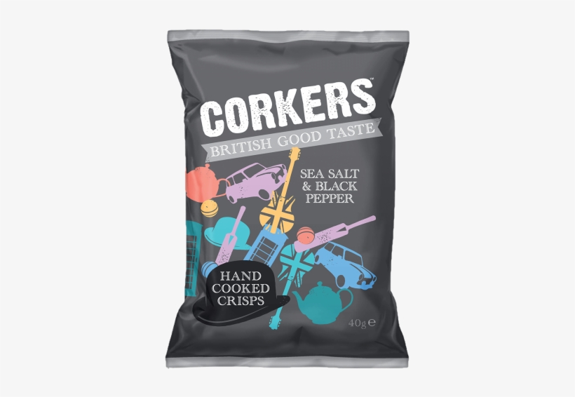 Sea Salt And Black Pepper - Corkers Chips, transparent png
