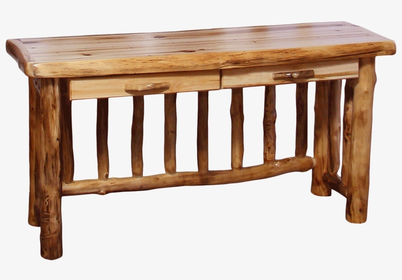 60"w Spindled Table Desk W/ Flat Front Drawers W/ Wild - Coffee Table, transparent png