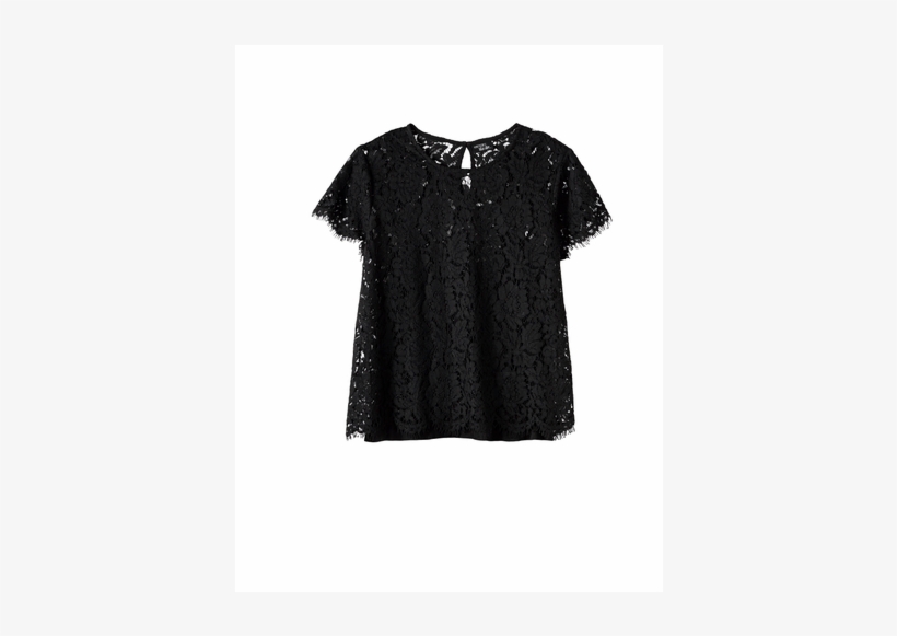 Ladies' Blouse, Black Lace - Redvalentino Women's Collared Minidress, transparent png