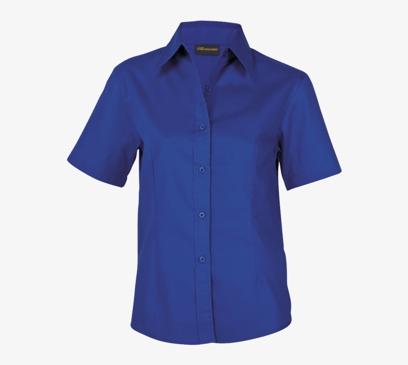 Ladies Brushed Cotton Twill Blouse Short Sleeve , Ll-twill - Teacher Uniform For Men, transparent png