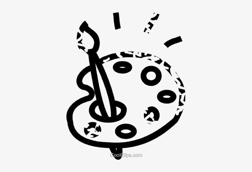 Paintbrush And Artist's Palette Royalty Free Vector, transparent png